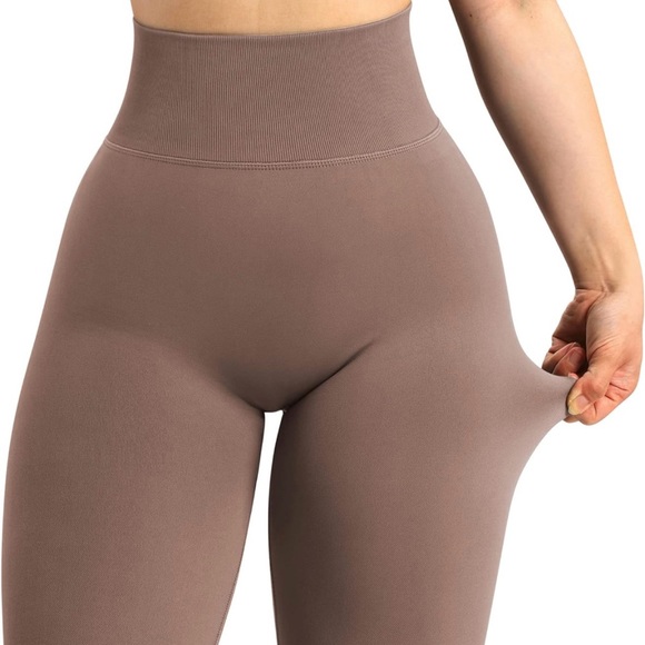 Set of 2 Seamless Workout Leggings High Waist Yoga Pants Compression NWOT - Picture 5 of 5